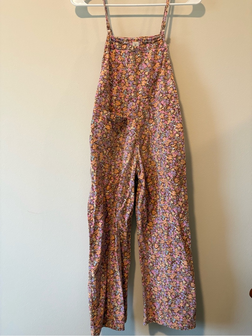 Billabong Pink Floral Wide-Leg Overalls / Jumpsuit - Picture 2 of 4